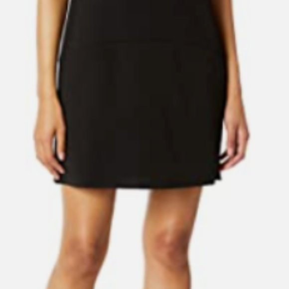 Sam Edelman Sleeveless Black Crepe V-Neck Shift Dress 6 - Picture 4 of 7